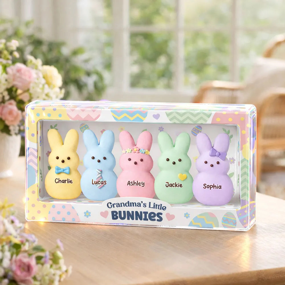Personalized Plush Bunny Set for Kids - Easter Gift Keepsake Plaque MagicInPrints