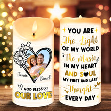 Load image into Gallery viewer, Custom LED Candle for Couples - Perfect Personalized Valentine&#39;s Day Gifts Led Candle PopCulturePrints
