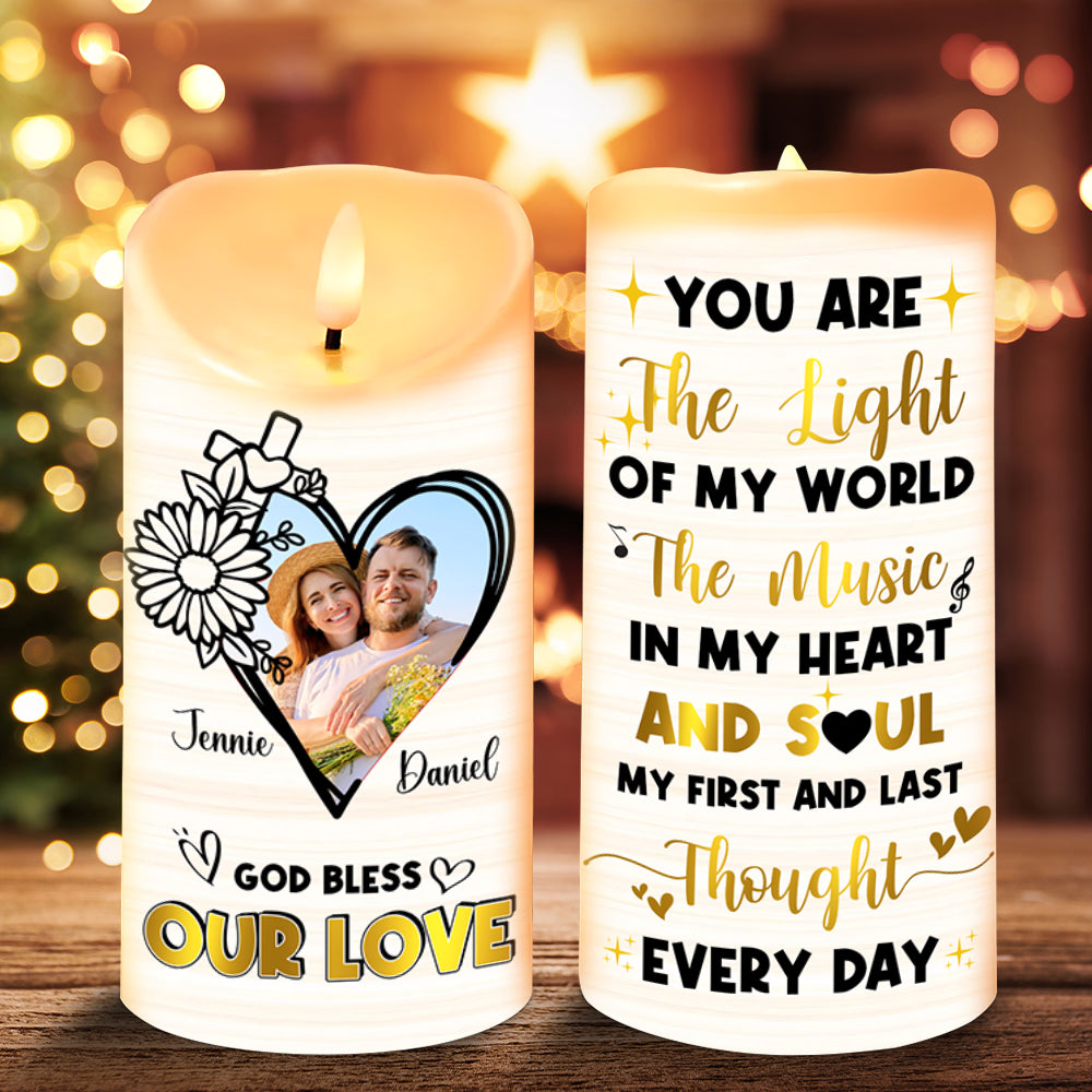 Custom LED Candle for Couples - Perfect Personalized Valentine's Day Gifts Led Candle PopCulturePrints