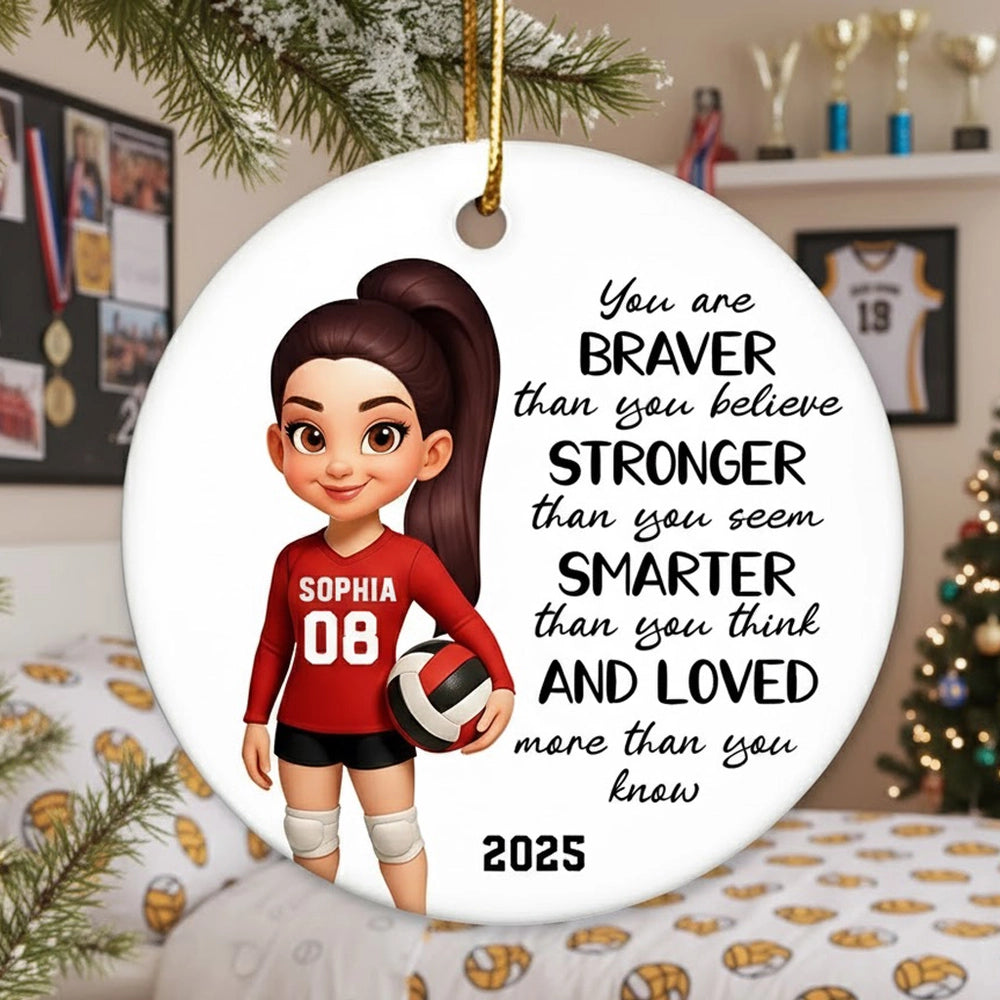 Personalized Volleyball Player Ornament for Teens - Motivational Christmas Gift Ornament MagicInPrints