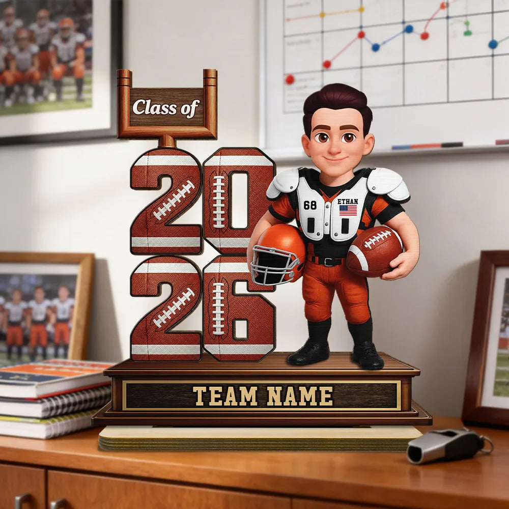 Custom Football Graduation Plaque for Class of 2026 - Personalized Team Gift Plaque MagicInPrints