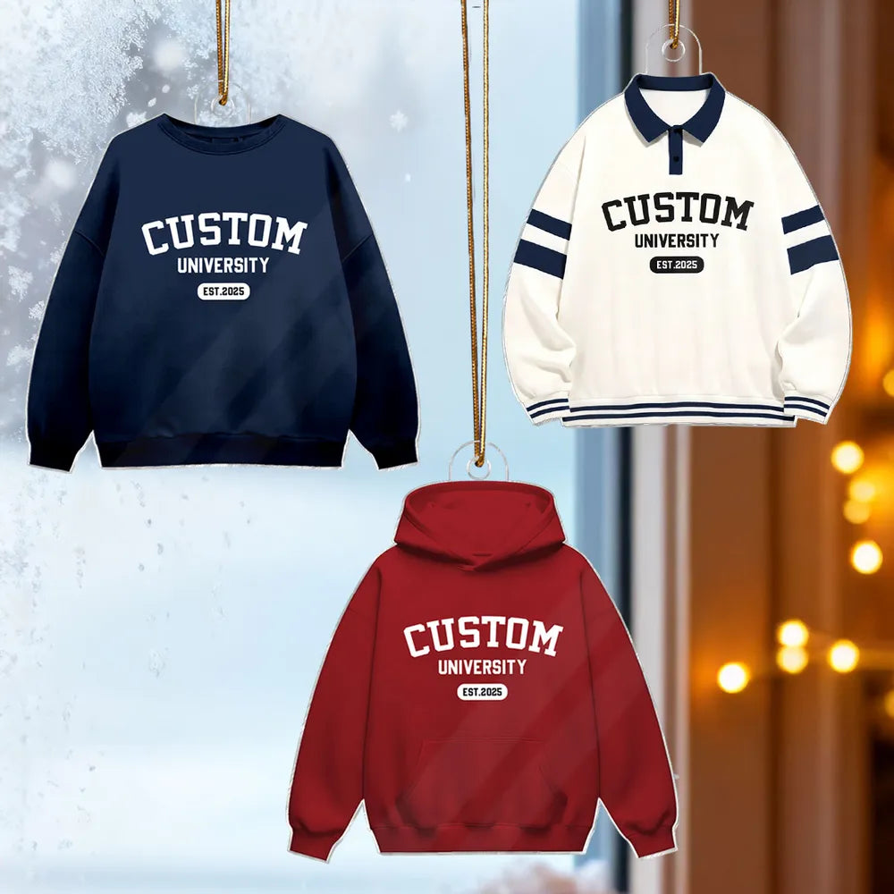 Custom University Sweatshirt and Hoodie Collection for Students - Personalized College Apparel Ornament MagicInPrints
