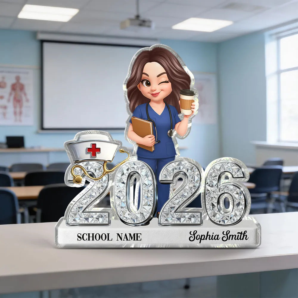 Custom Nurse Graduation Acrylic Plaque 2026 - Personalized Gift for Nursing Graduates Plaque MagicInPrints