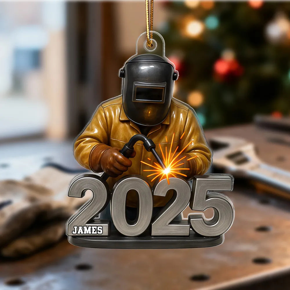 Personalized Welding Ornament for Christmas 2025 - Custom Name Gift Ornament MagicInPrints