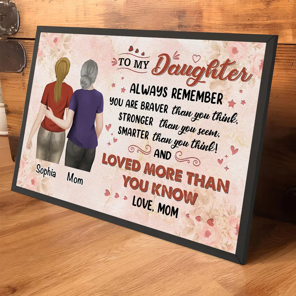 Personalized Mother Daughter Canvas Art - Sentimental Gift for Daughter Poster or Canvas MagicInPrints