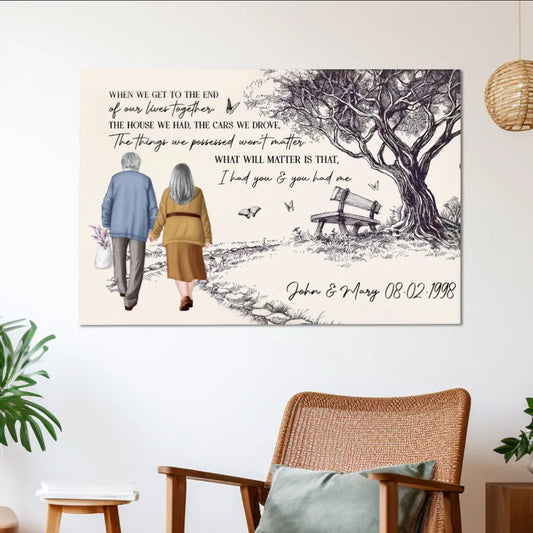 Personalized Couple Canvas Art for Seniors - Sentimental Anniversary Gift Poster or Canvas MagicInPrints