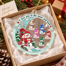 Load image into Gallery viewer, Personalized Acrylic Snowman Ornament Gift for Grandma
