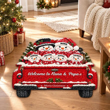 Load image into Gallery viewer, Personalized Snowman Shaped Doormat Creative Family Gift for Nana &amp; Papa
