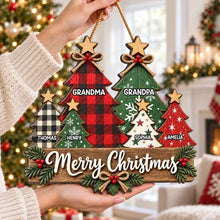 Load image into Gallery viewer, Personalized Wooden Sign for Grandma and Grandpa Christmas Gift
