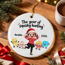 Load image into Gallery viewer, Personalized Ceramic Holiday Ornament Cute Characters Gift for Kids
