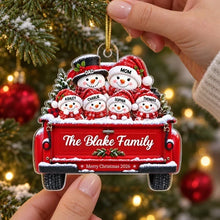 Load image into Gallery viewer, Personalized Snowman Family Acrylic Ornament Christmas Gift
