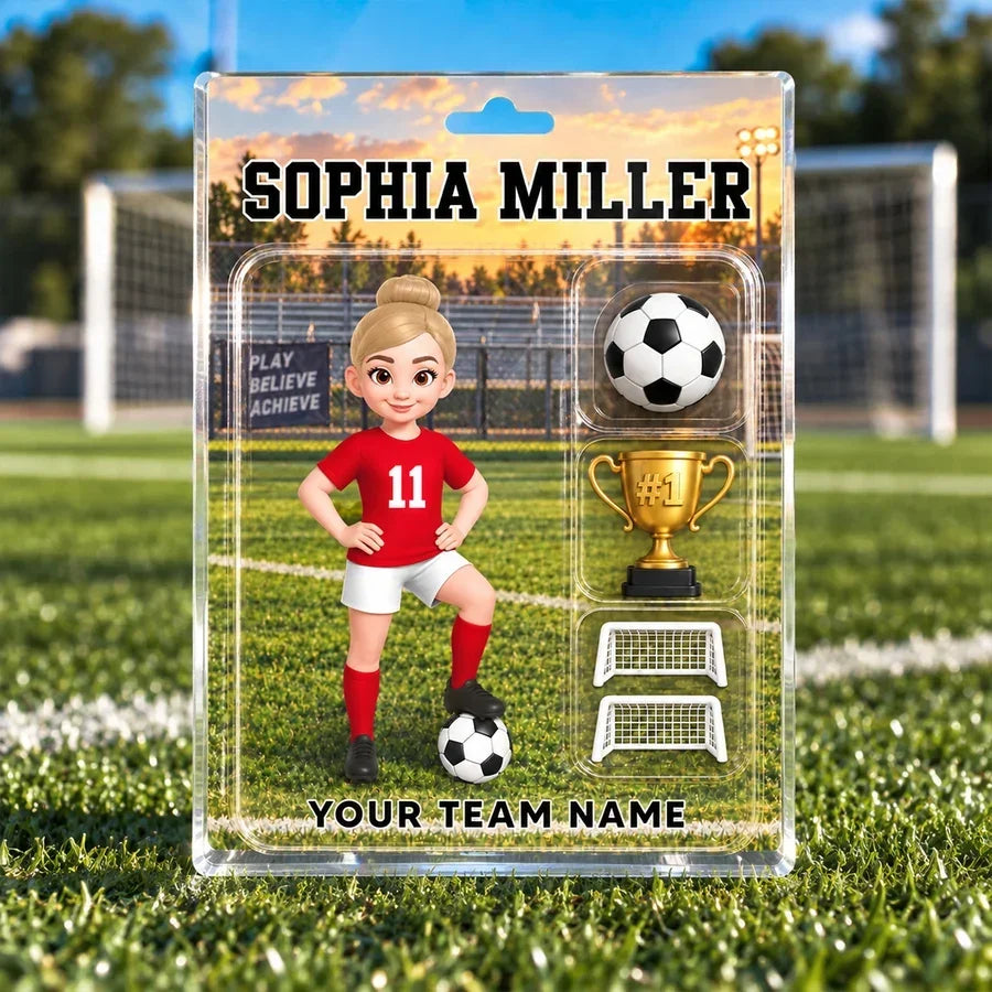 Personalized Acrylic Soccer Player Plaque Custom Gift for Fans