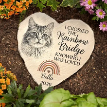 Load image into Gallery viewer, Personalized Pet Memorial Heart Stone Custom Dog Portrait Gift
