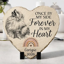 Load image into Gallery viewer, Personalized Pet Memorial Heart Stone Custom Dog Portrait Gift
