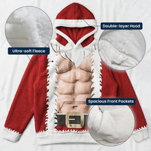 Load image into Gallery viewer, Personalized Funny Christmas Hoodie with Faux Abs for Him

