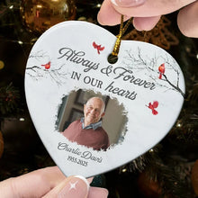 Load image into Gallery viewer, Personalized Ceramic Heart Ornament Custom Photo Remembrance Gift for Family
