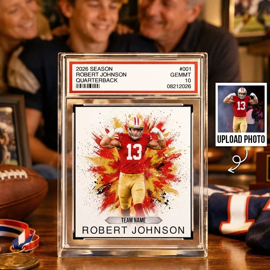 Personalized Acrylic Block Plaque Custom Football Keepsake Gift for Players