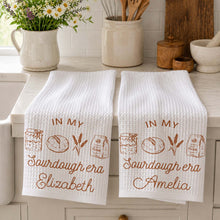 Load image into Gallery viewer, Personalized Kitchen Towel for Bakers with Sourdough Art Gift
