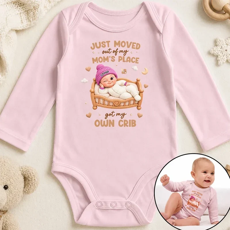 Personalized Baby Onesie with Winking Baby | Baby Shower Gift