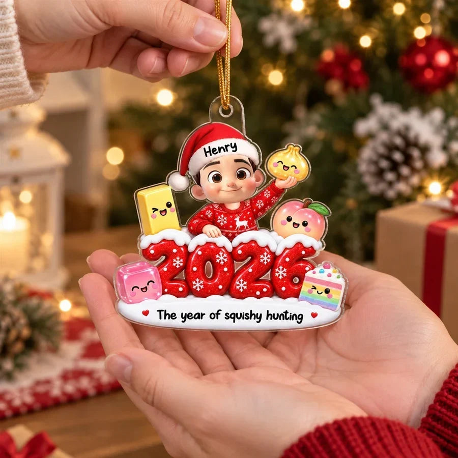 Personalized Acrylic Ornament Smiling Child Gift for Kids Christmas