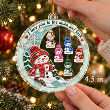 Load image into Gallery viewer, Personalized Acrylic Snowman Ornament Gift for Grandma
