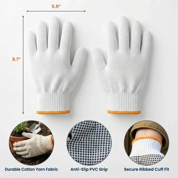 Personalized Cotton Gardening Gloves with Bee Art Gift for Mom