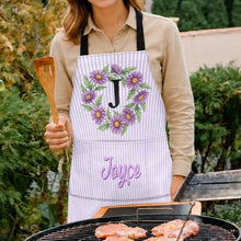 Load image into Gallery viewer, Personalized Floral Wreath Apron Custom Name Gift for Mom
