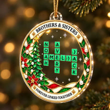 Load image into Gallery viewer, Personalized Acrylic Sibling Ornament Holiday Gift for Christmas

