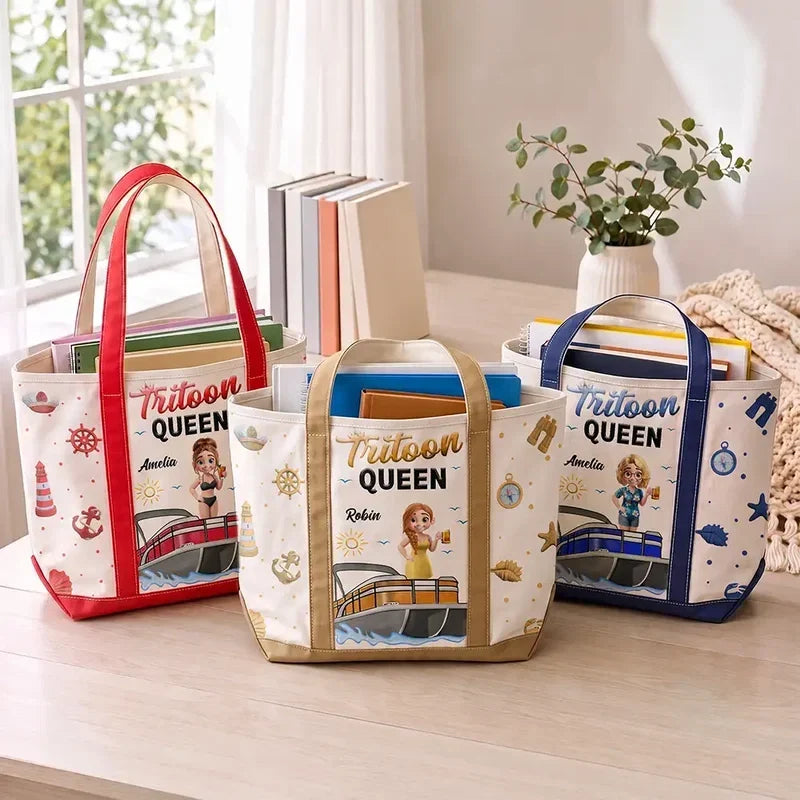 Personalized Oxford Cloth Tote Bag Boating Gift for Her