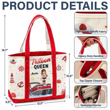 Load image into Gallery viewer, Personalized Oxford Cloth Tote Bag Boating Gift for Her
