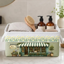 Load image into Gallery viewer, Personalized Cotton Linen Rope Basket Gift for Book Lovers
