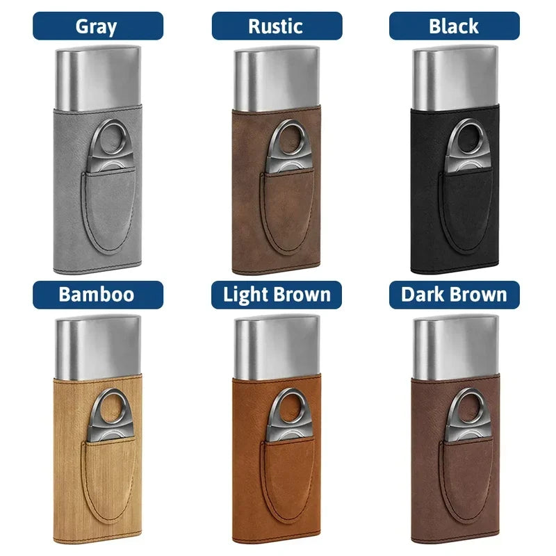 Personalized Leather Cigar Case with Engraving for Him Gift