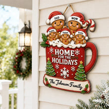 Load image into Gallery viewer, Personalized Gingerbread Scene Wooden Sign Gift for Parents
