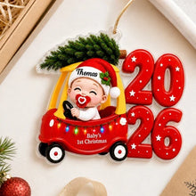 Load image into Gallery viewer, Personalized Baby's First Christmas Acrylic Ornament Keepsake
