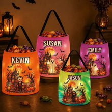 Load image into Gallery viewer, Personalized LED Light Up Halloween Basket for Kids
