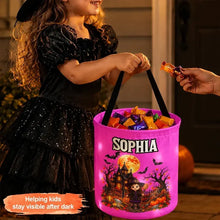Load image into Gallery viewer, Personalized LED Light Up Halloween Basket for Kids

