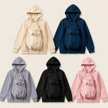 Load image into Gallery viewer, Personalized Embroidered Fleece Babywearing Hoodie Gift for New Mom Christmas
