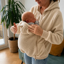 Load image into Gallery viewer, Personalized Embroidered Fleece Babywearing Hoodie Gift for New Mom Christmas
