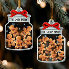 Load image into Gallery viewer, Personalized Gingerbread Family Ornament Custom Name Gift for Parents
