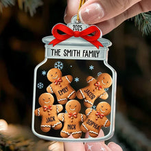 Load image into Gallery viewer, Personalized Gingerbread Family Ornament Custom Name Gift for Parents
