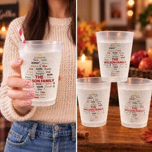 Load image into Gallery viewer, Personalized Frosted Plastic Cup Christmas Tree Design Gift for Family
