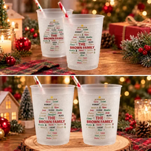 Load image into Gallery viewer, Personalized Frosted Plastic Cup Christmas Tree Design Gift for Family
