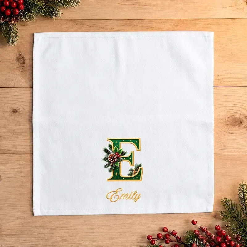 Personalized Cotton Napkin Custom Family Gift for Christmas Table