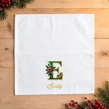 Load image into Gallery viewer, Personalized Cotton Napkin Custom Family Gift for Christmas Table
