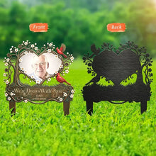 Load image into Gallery viewer, Personalized Metal Garden Stake with Cardinals for Sympathy Gift
