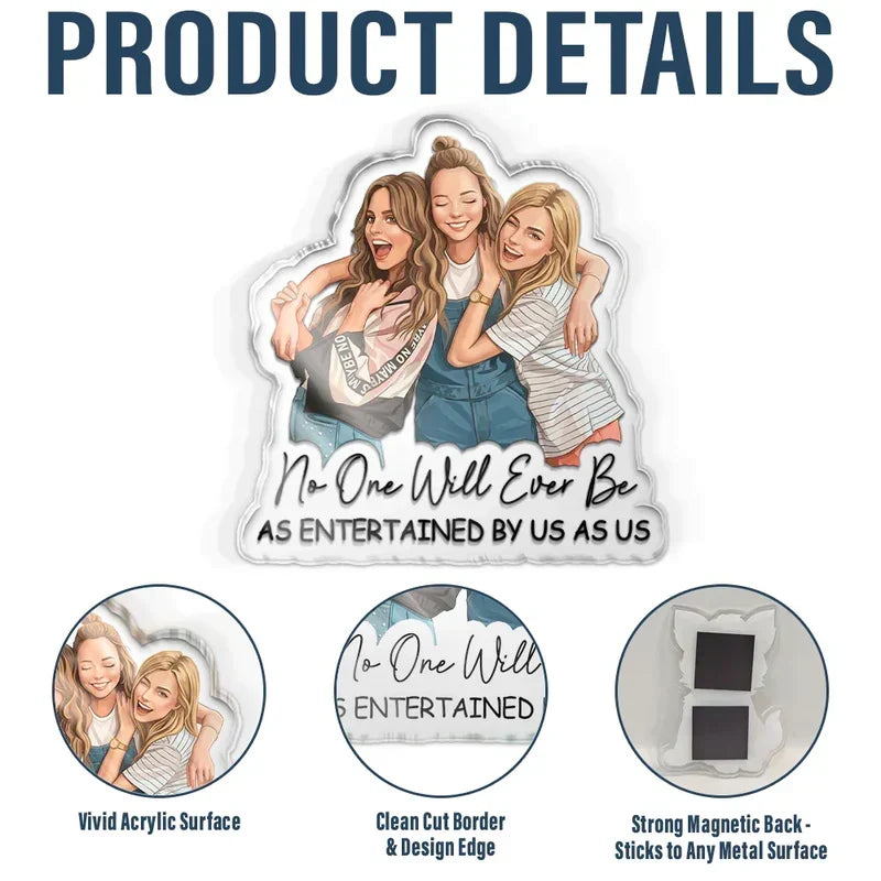 Personalized Acrylic Magnet Custom Friend Portrait Gift