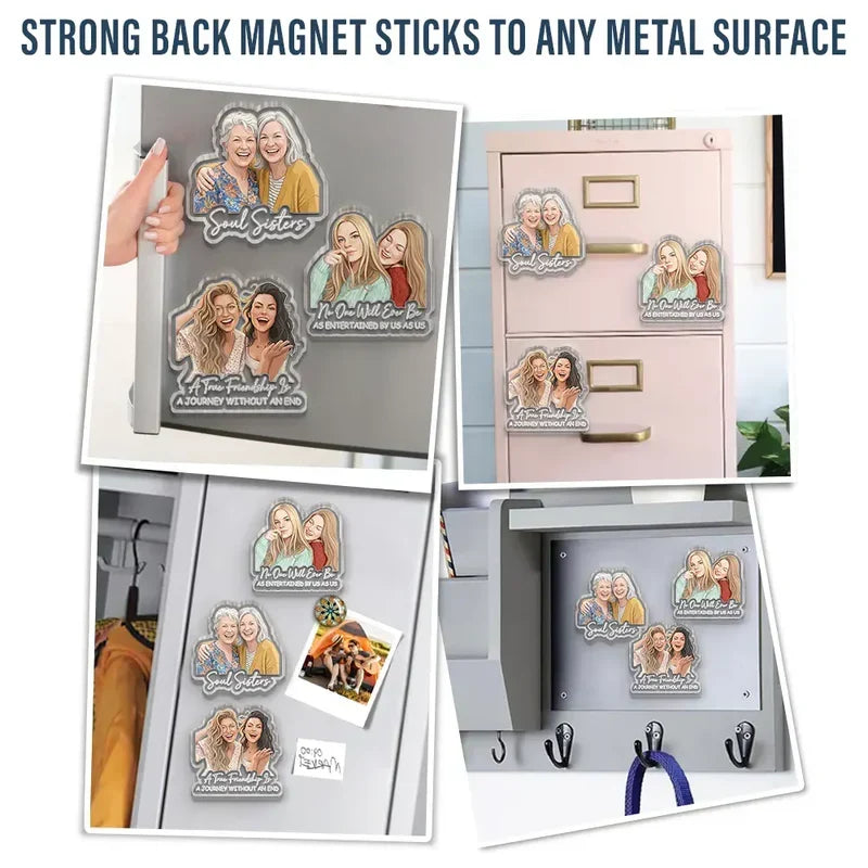 Personalized Acrylic Magnet Custom Friend Portrait Gift