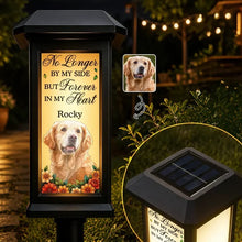 Load image into Gallery viewer, Personalized Solar Garden Stake Light Custom Dog Photo Memorial Gift for Pet Owners
