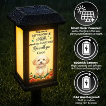 Load image into Gallery viewer, Personalized Solar Garden Stake Light Custom Dog Photo Memorial Gift for Pet Owners
