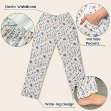 Load image into Gallery viewer, Personalized Floral Lounge Pants Custom Gift for Her
